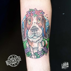 tatuaje_brazo_perro_logiabarcelona_juanma_zoombie